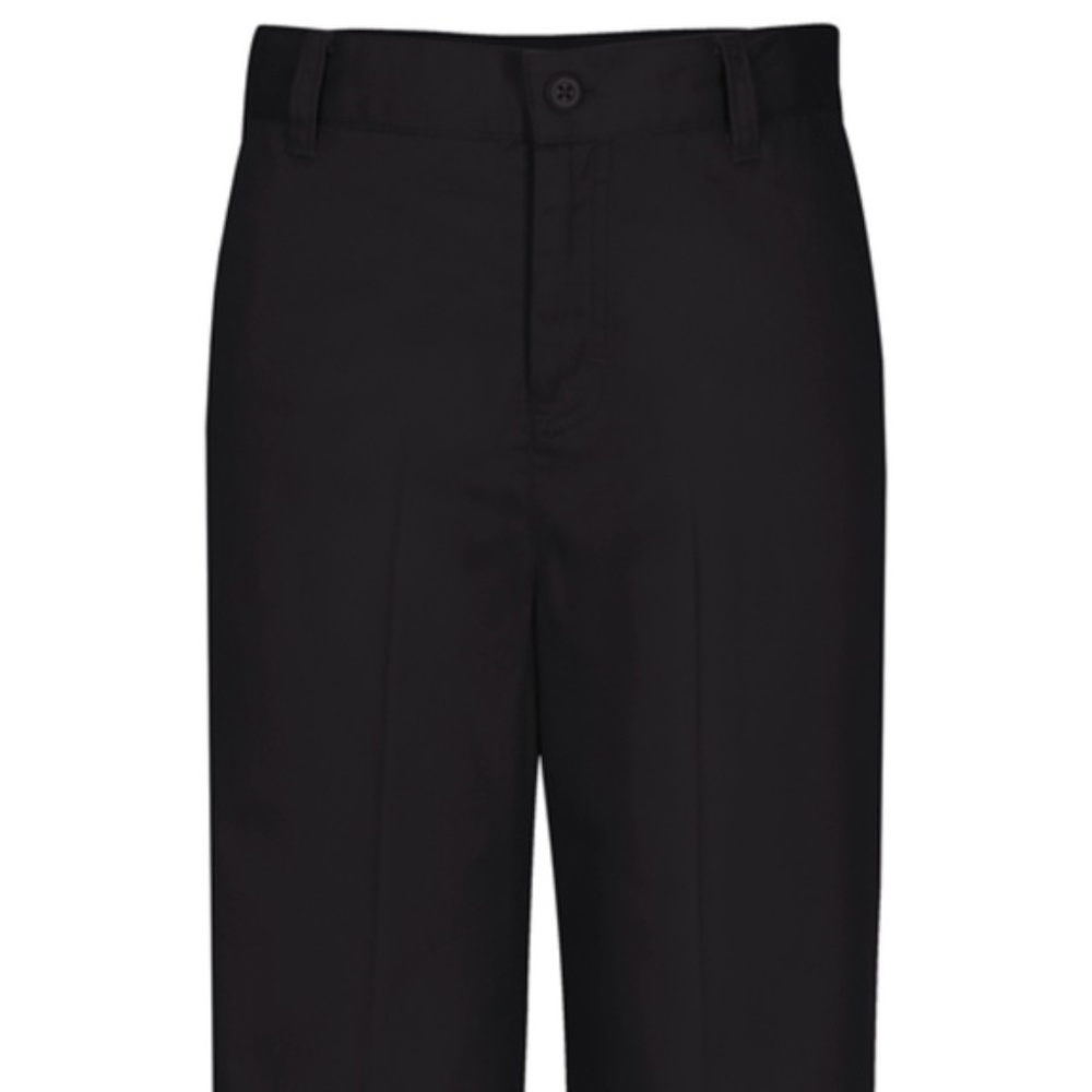NWT Black Flat Front Uniform Work Pants 7/8